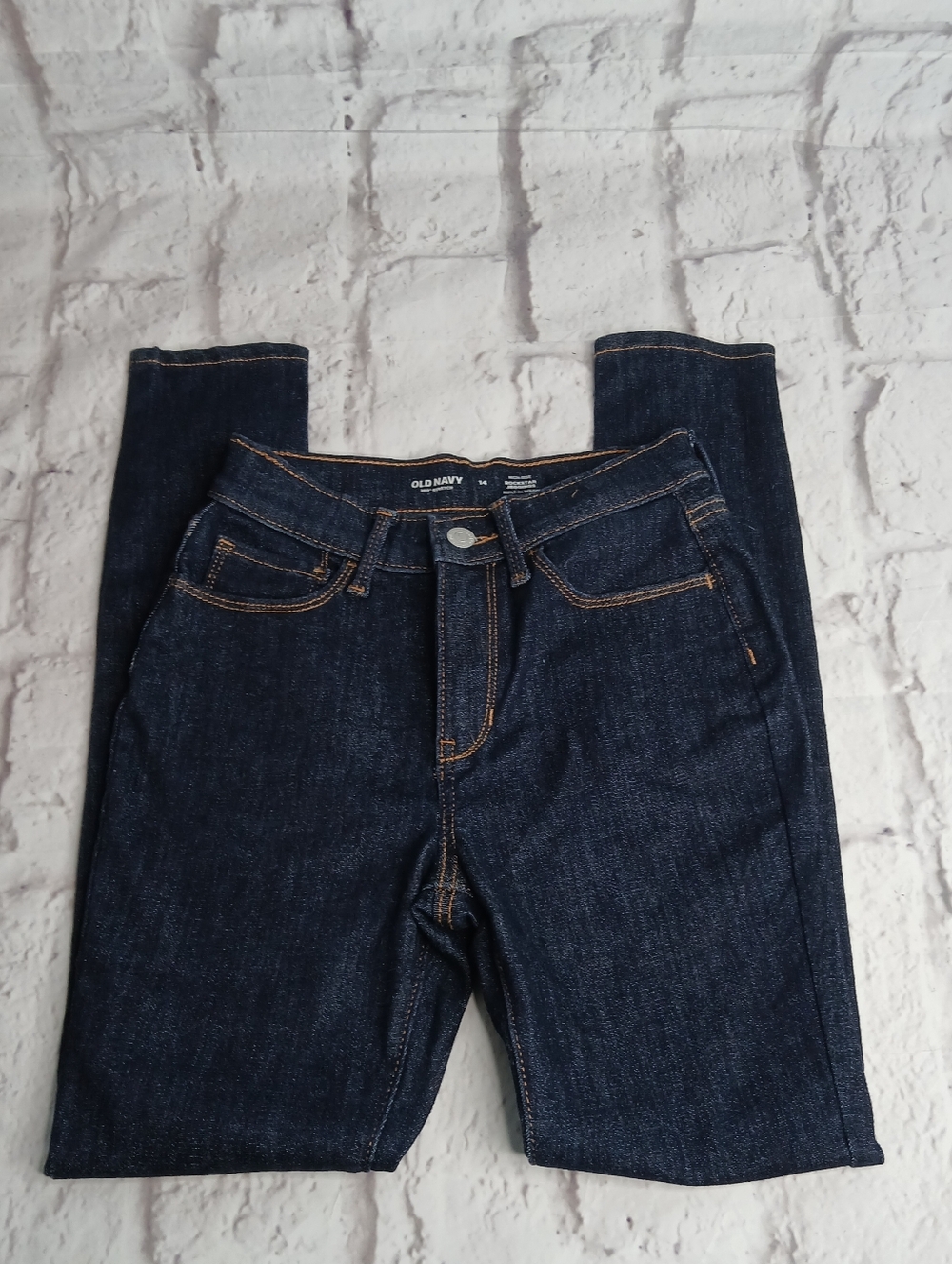 Old Navy Navy Blue Denim Jeans with Contrast Stitching